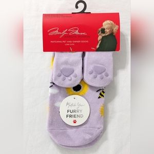 Marilyn Monroe Matching Pet And Owner Socks, Low Cuts,Bee Kind Purple Color,NEW
